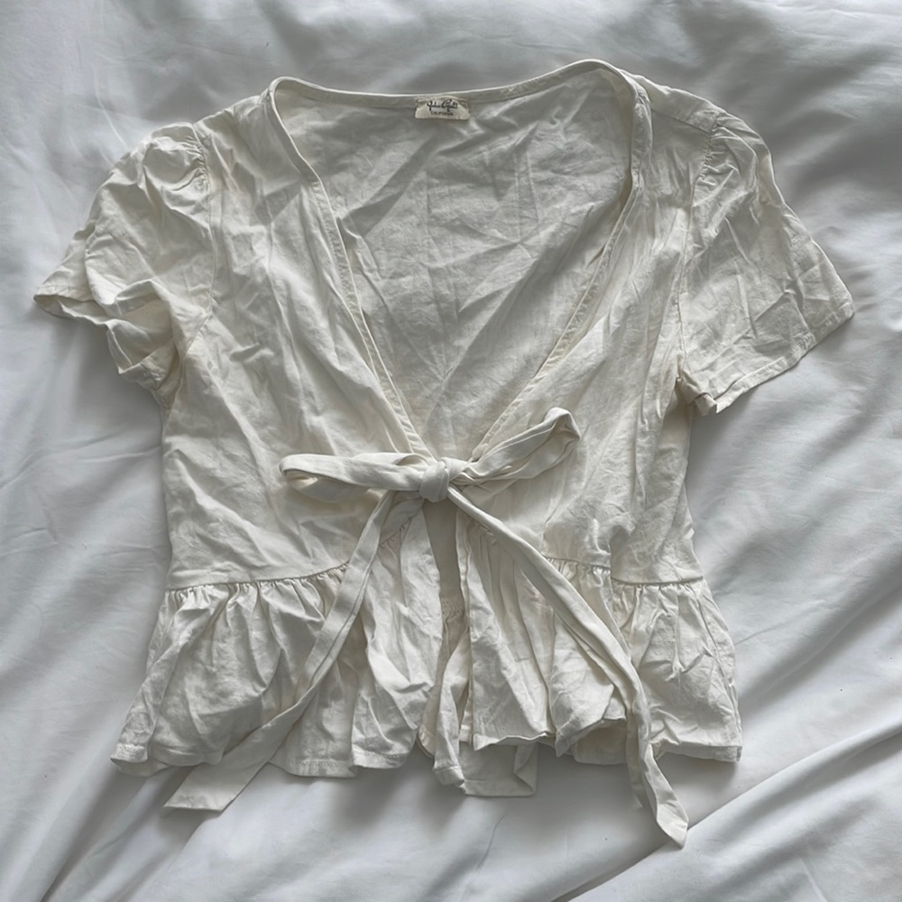 Linen Tie-Front Shirt